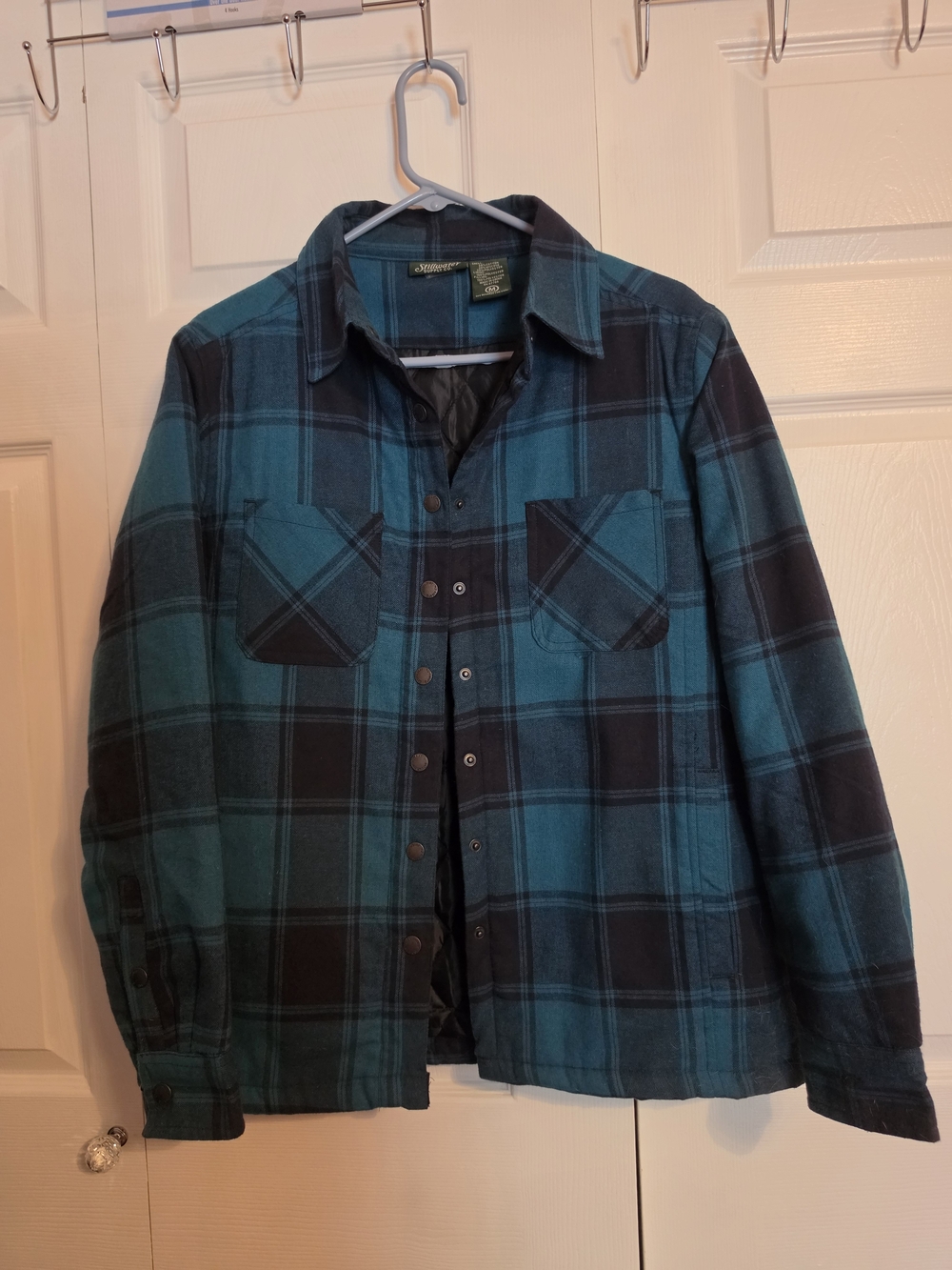Weatherproof Teal & Black Plaid Jacket